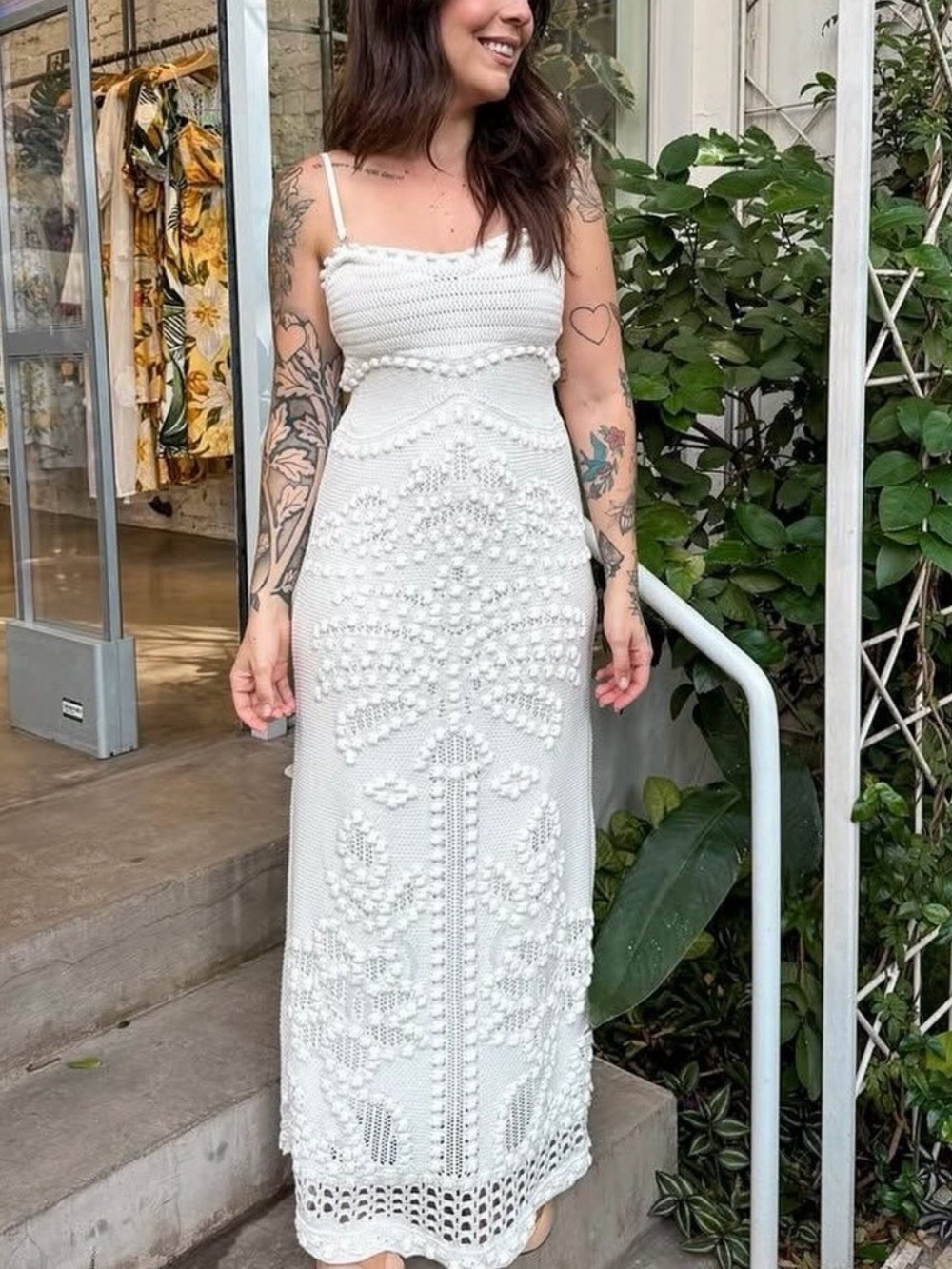 FARM Rio Crochet Maxi Dress Size M - Picture 2 of 9